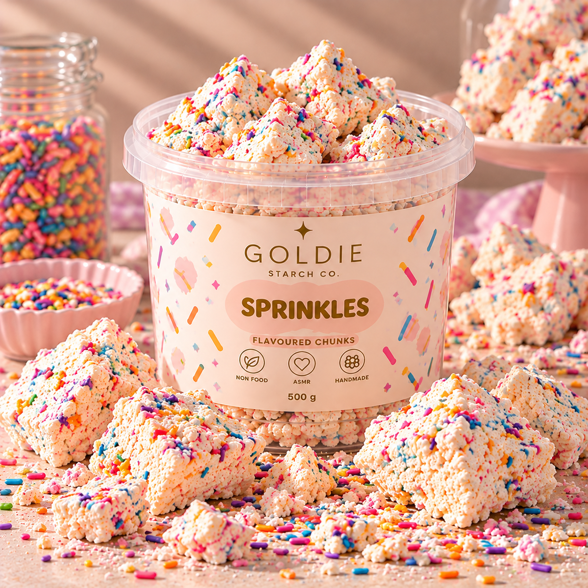 Flavoured Cornstarch Chunks (Bucket)